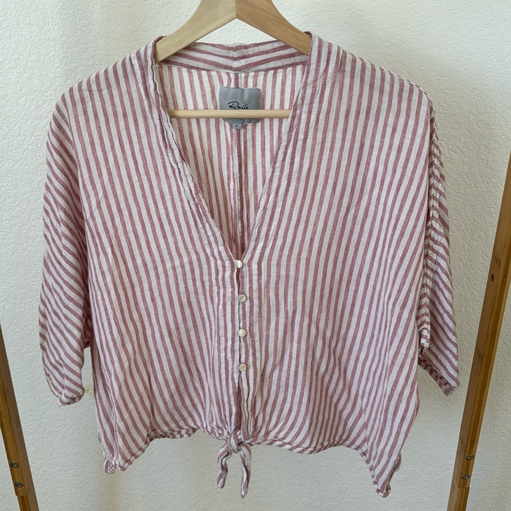 flowy striped top